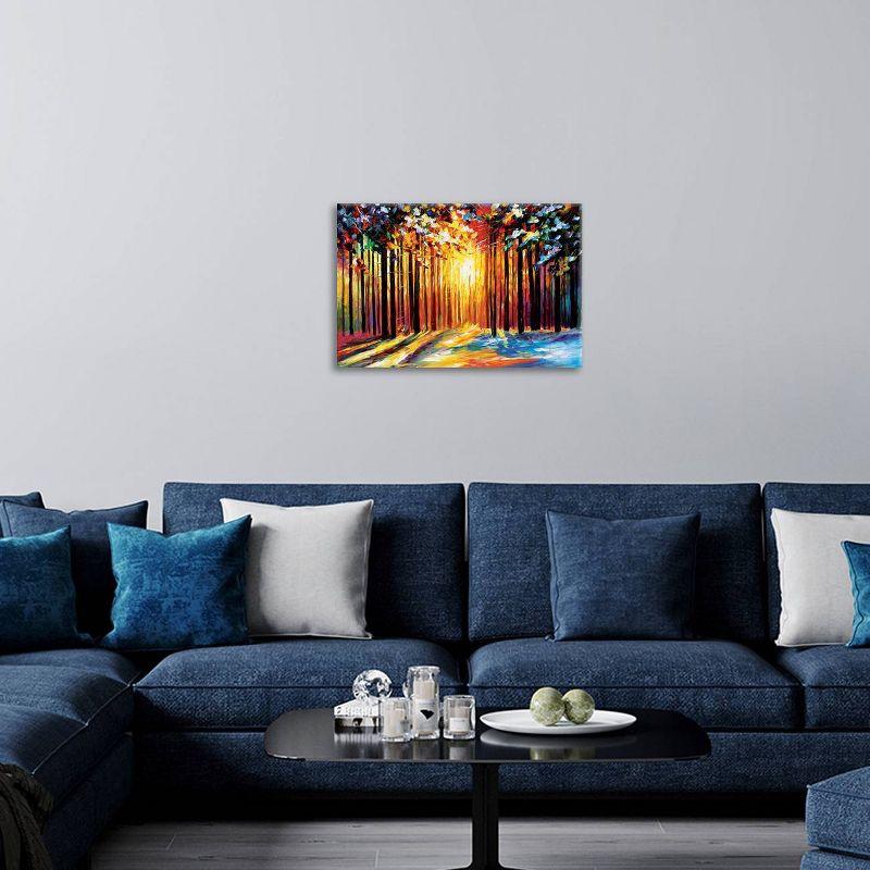 iCanvas 12"x18"x1.5" Sun of January by Leonid Afremov Unframed Wall Canvas: Gallery Wrap, Fade-Resistant Archival Inks