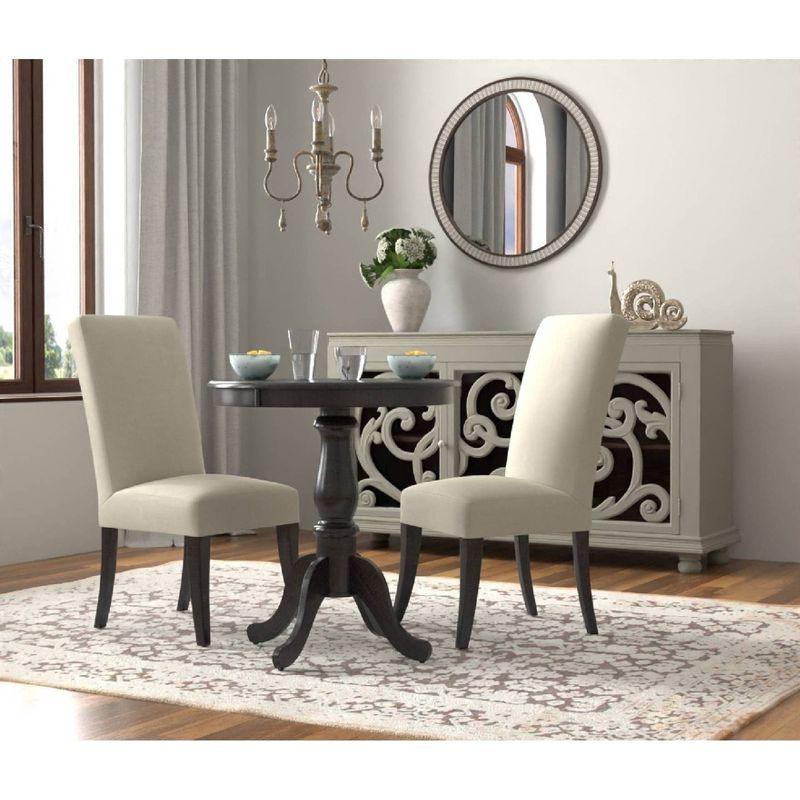 Carolina Living 30" Salem Round Pedestal Bar Table Espresso: MDF, Rubberwood, for 2