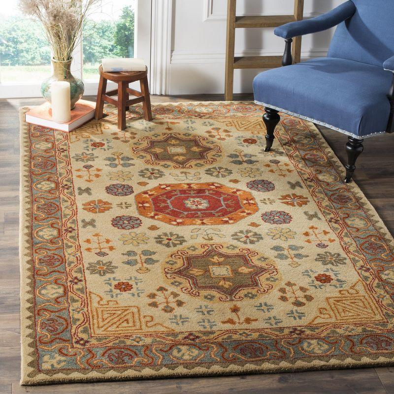 Heritage HG402 Handmade Accent Rug - 3'x5' - Beige/Multi - Safavieh