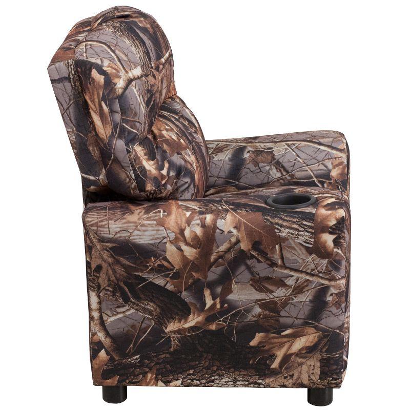 Flash Furniture Chandler Contemporary Camouflaged Fabric Kids Recliner with Cup Holder