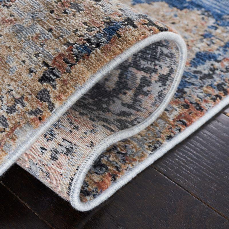 Signature SIG764 Power Loomed Area Rug - Blue/Rust - 6'x9' - Safavieh.