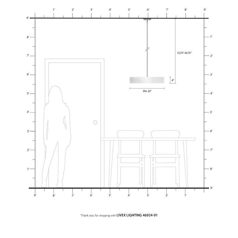 Lighting Lumens 4 - Light Dimmable Drum Chandelier