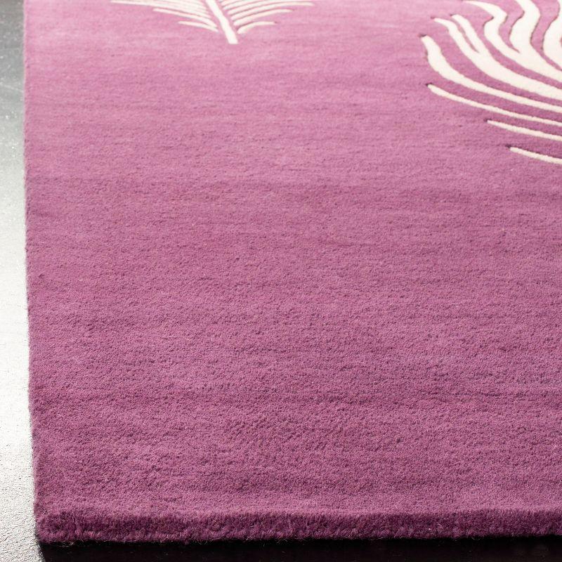Soho SOH704 Hand Tufted Indoor Area Rug - Purple/Ivory - 5'x8' - Safavieh