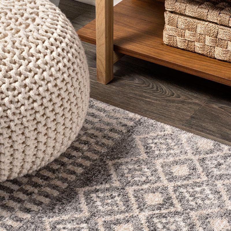 2'x8' Ifrane Berber Geometric Stripe Runner Rug, Gray/Cream - JONATHAN Y