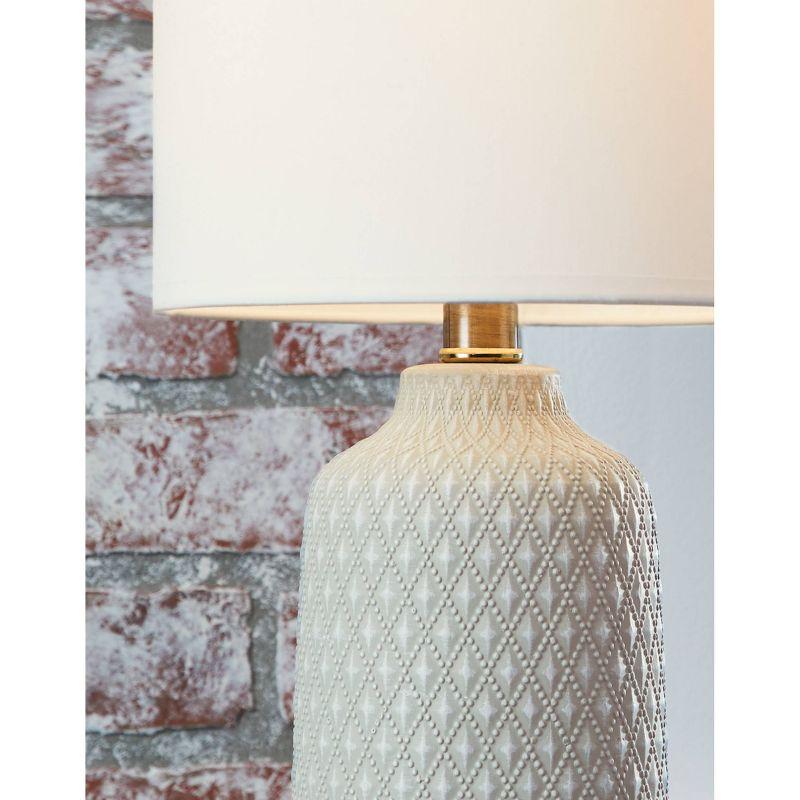 Donnford 20" Gray and White Ceramic Table Lamp