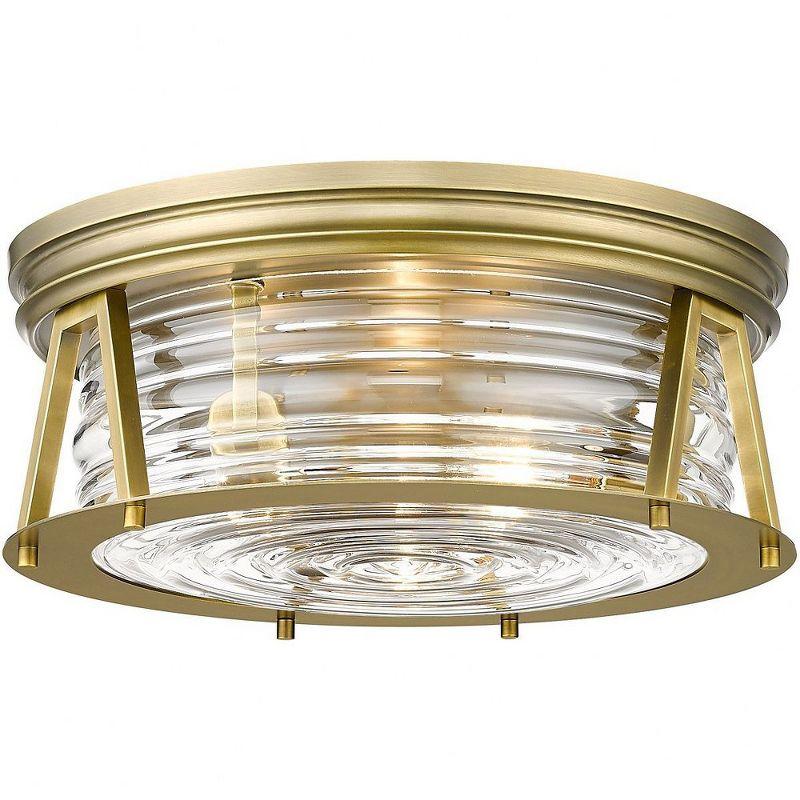 Z-Lite Cape Harbor 3 - Light Flush Mount in  Rubbed Brass