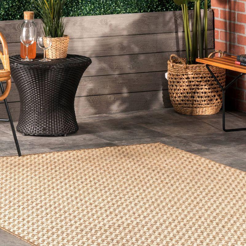 Camryn Abstract Herringbone Indoor and Outdoor Rug - nuLOOM