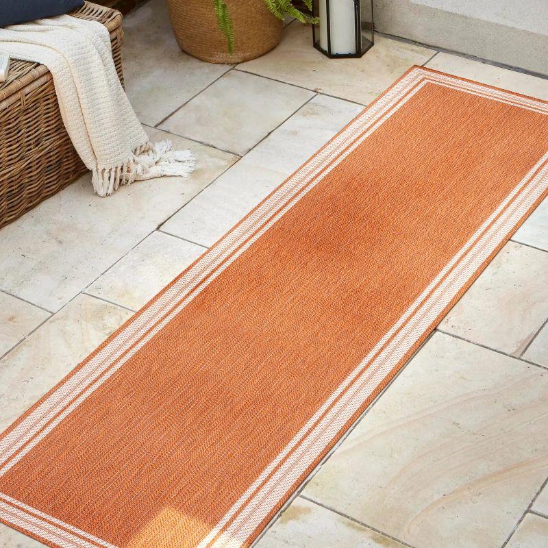 James Modern Border Stripe Indoor/Outdoor Area Rug - JONATHAN Y