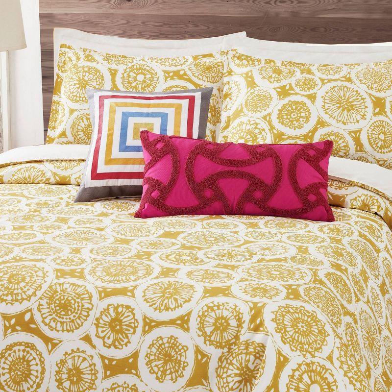 Santorini Embroidered Cotton Throw Pillow