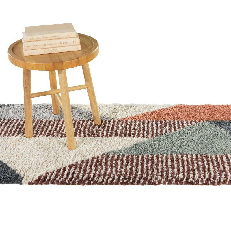 2'2"x7' Merril Mid-Century Modern Geometric Rug Blue - Balta Rugs: Indoor Runner, Fade & Stain-Resistant, High Pile