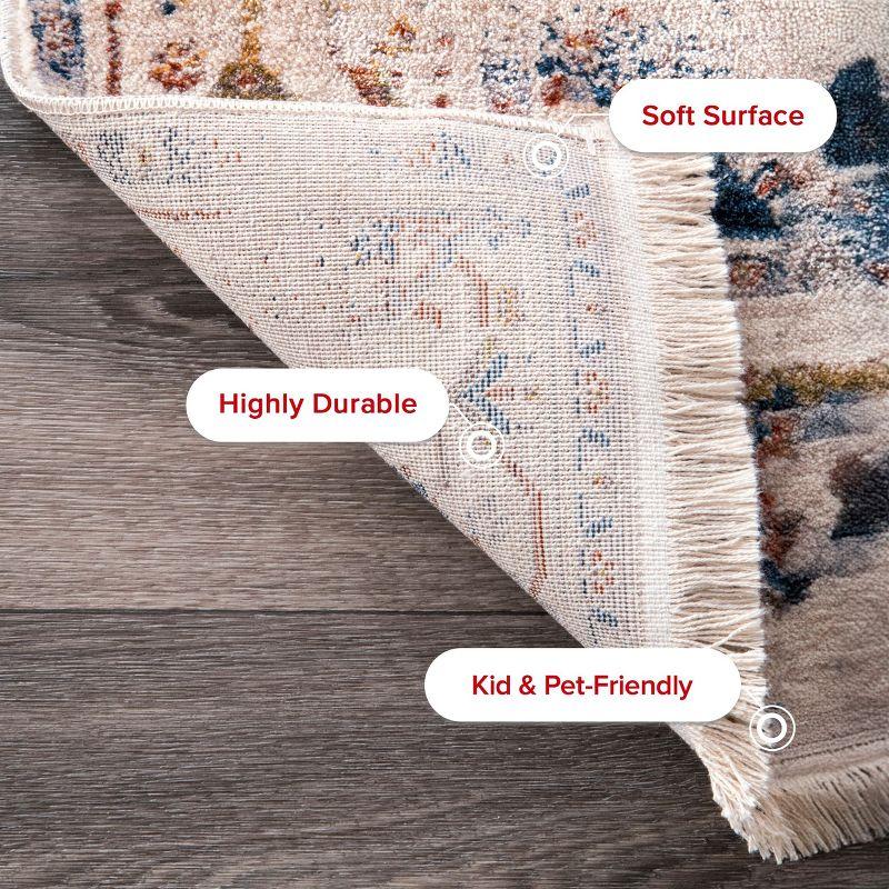 Nuloom Harriet Oriental/Persian 2x6 Runner Indoor Area Rug for Living Room Bedroom Dining Room Entryway Hallway Kitchen, Ivory/Multicolor