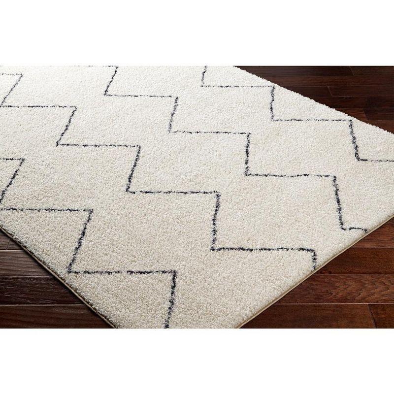 Mark & Day Aaliyah Washable Woven Indoor Area Rugs Cream/Black