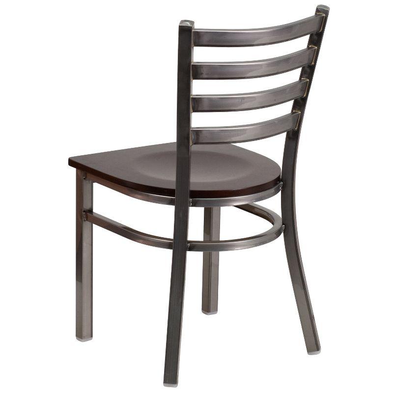 Flash Furniture Kendall Clear Coated Ladder Back Metal Restaurant Chair