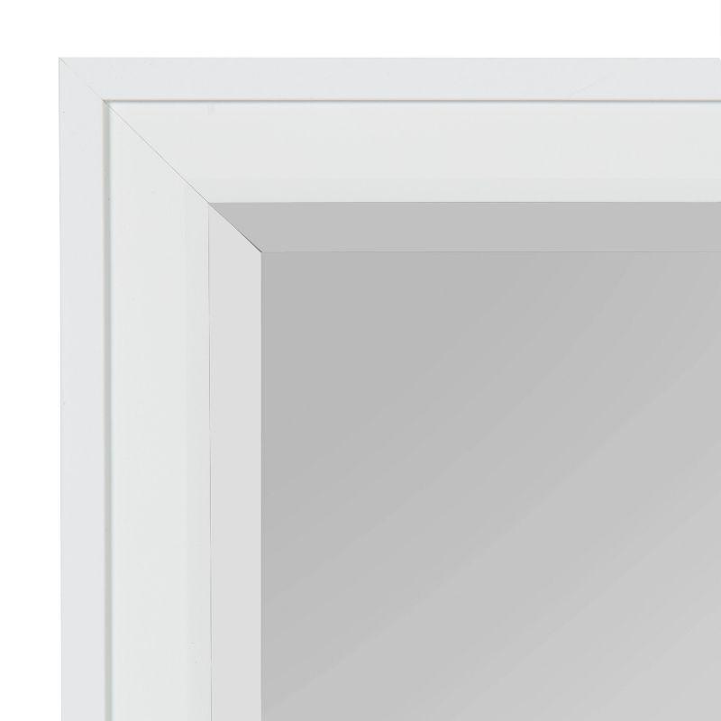 Elegant Full-Length White Polystyrene Framed Rectangular Mirror