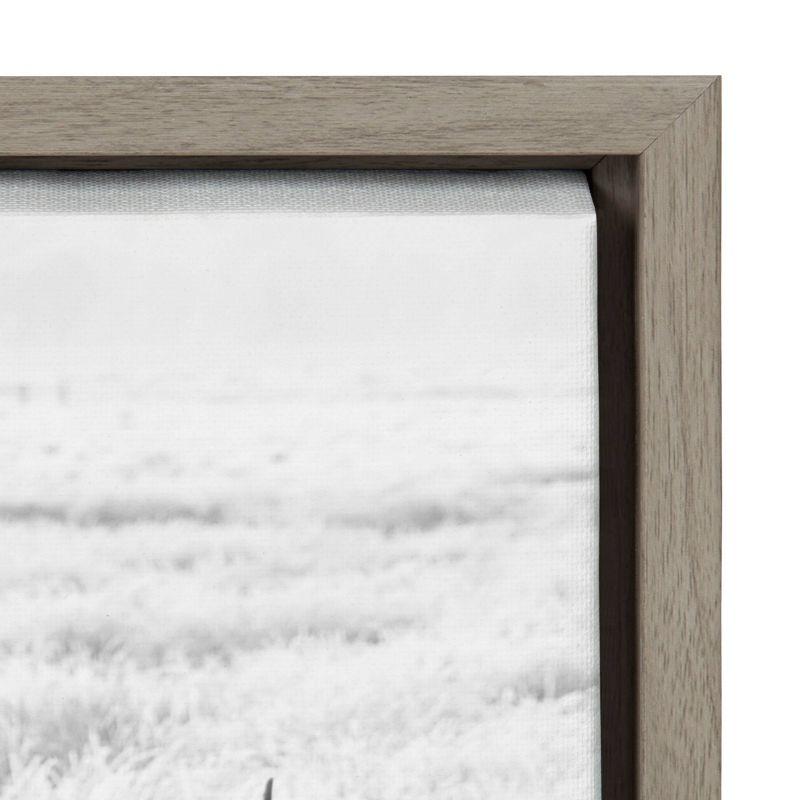 Sylvie Herd of Highland Cows BW Framed Canvas by Creative Bunch - Kate & Laurel All Things Decor