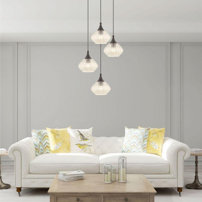 Livex Lighting Art Glass 1 - Light Pendant in  English Bronze