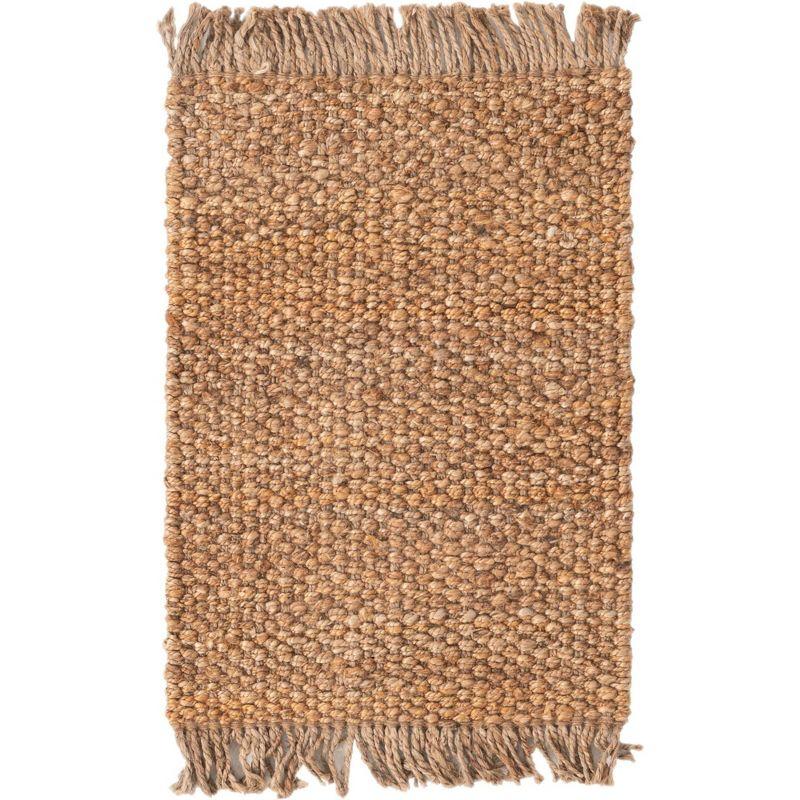 Handmade Chunky Jute Rectangular Natural Area Rug