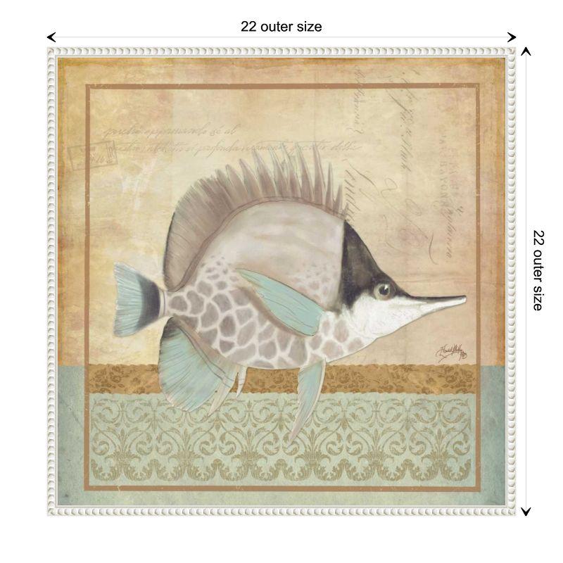 Amanti Art Vintage Fish IV by Elizabeth Medley Canvas Wall Art Print Framed 22 x 22-in.