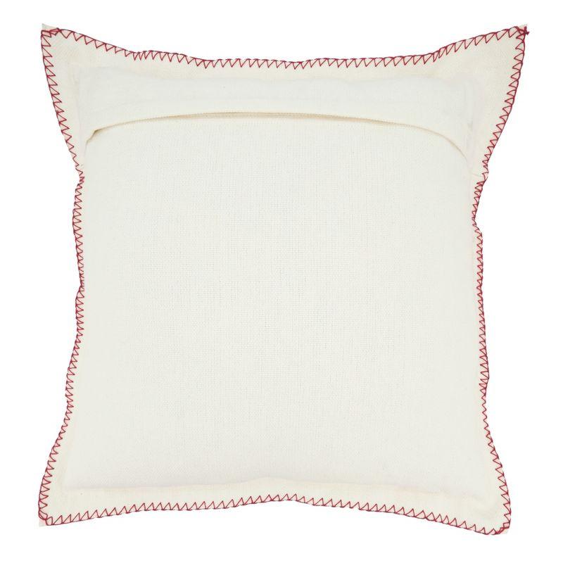 Saro Lifestyle Celena Collection Whip Stitched Flange Design Throw Pillow, White, 20"x20"