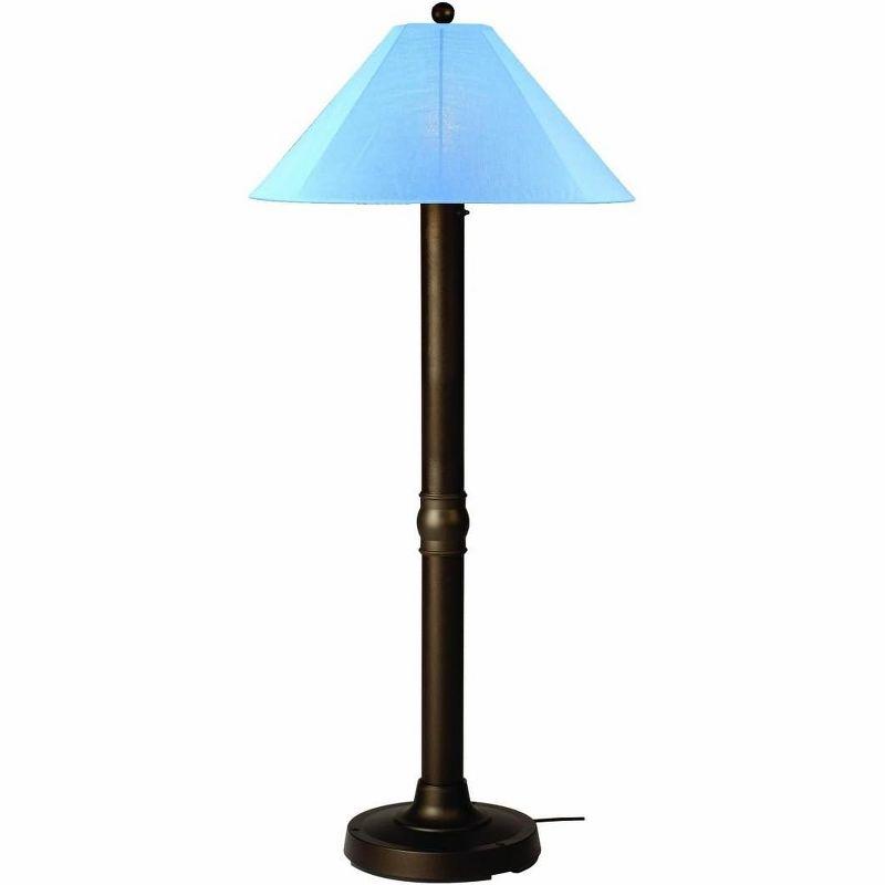 Elegant Outdoor Bronze Floor Lamp with Weatherproof Resin Shade