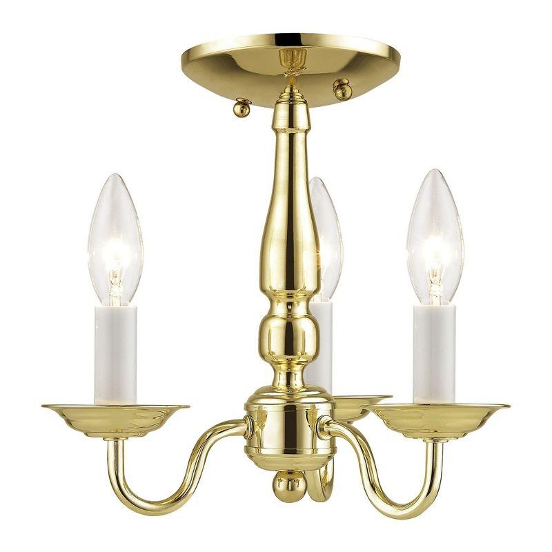 Livex Lighting Williamsburgh 3 - Light Chandelier in  Polished Brass