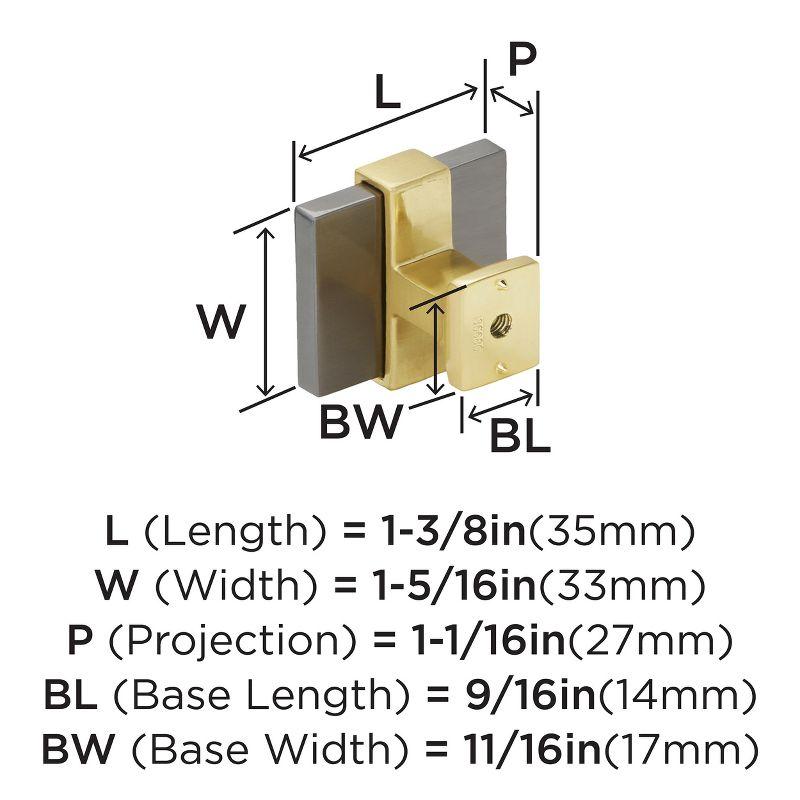 1-3/8" Length Square Knob