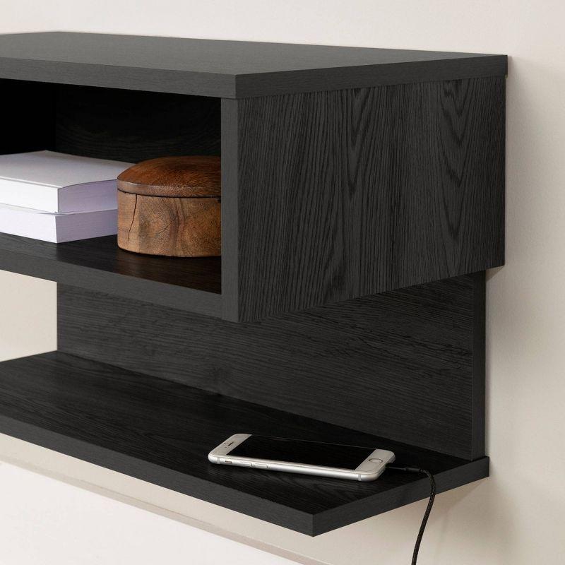 Fusion Floating Nightstand Gray Oak