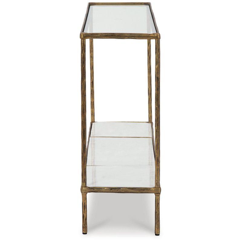 Signature Design by Ashley Casual Ryandale Console Sofa Table, Antique Brass Finish