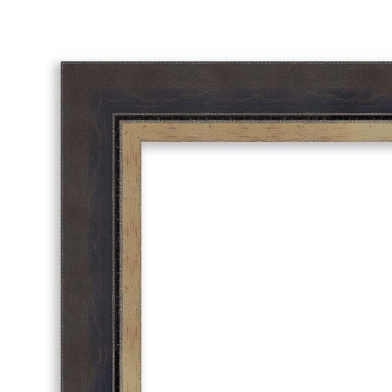 Amanti Art Hammered Charcoal Tan Wood Picture Frame