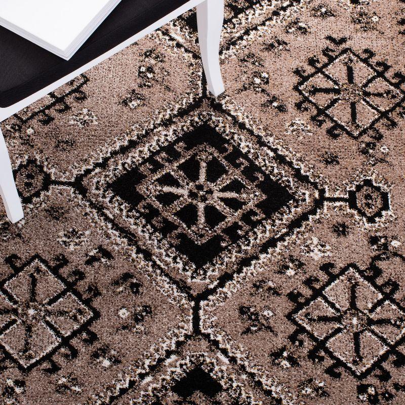 Vintage Hamadan VTH293 Power Loomed Indoor Accent Rug - Brown/Black - 2'7"x5' - Safavieh