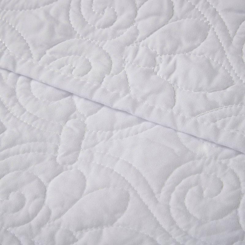 White Oversized Quilted Cotton Throw Blanket