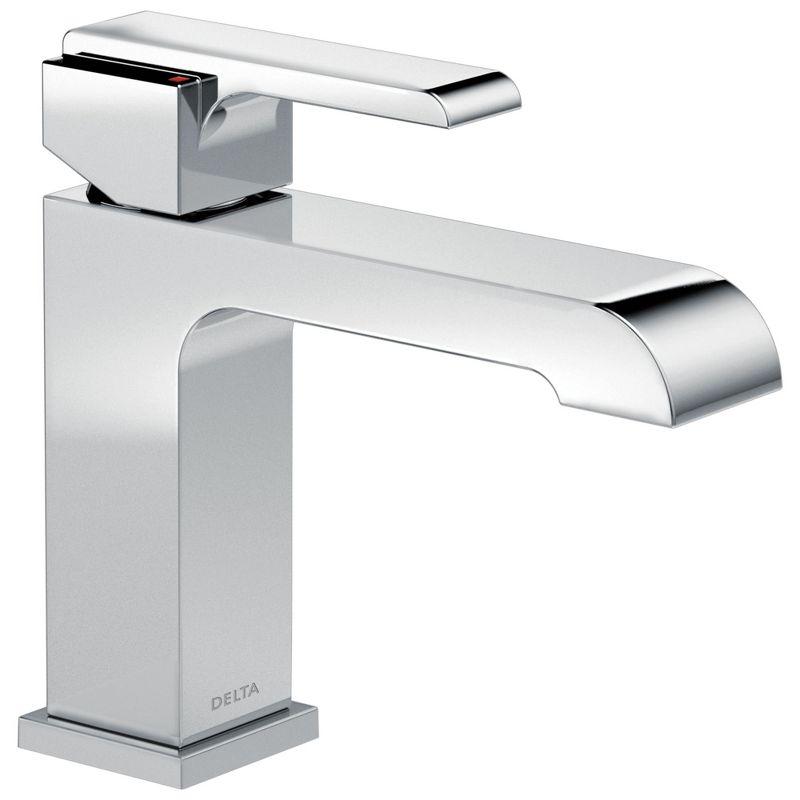 Sleek Modern Chrome Single-Hole Bathroom Faucet with Drain Assembly