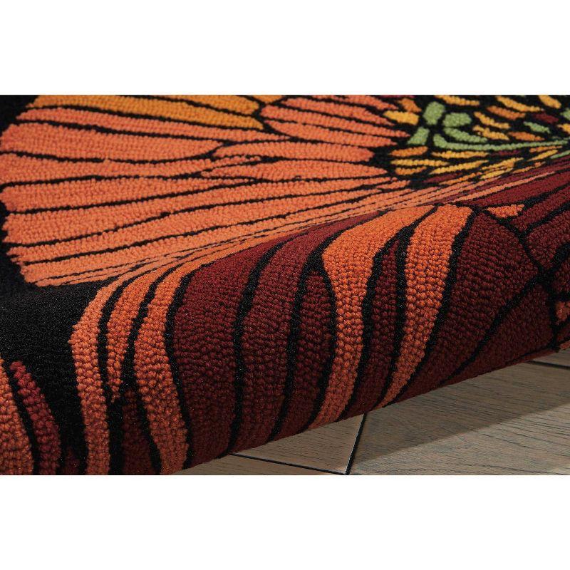 Nourison Fantasy Black Area Rug FA24 1'9" x 2'9"