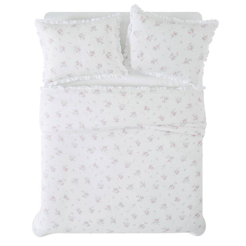 Rosebury Sateen Floral Duvet Cover Set