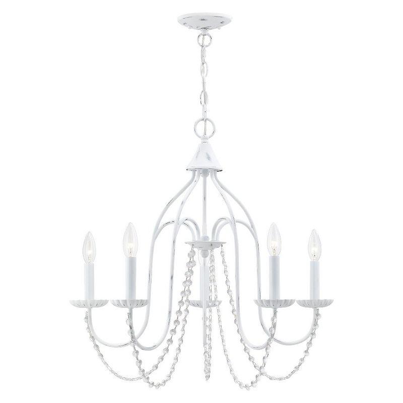 Livex Lighting Alessia 5 - Light Chandelier in  Antique White