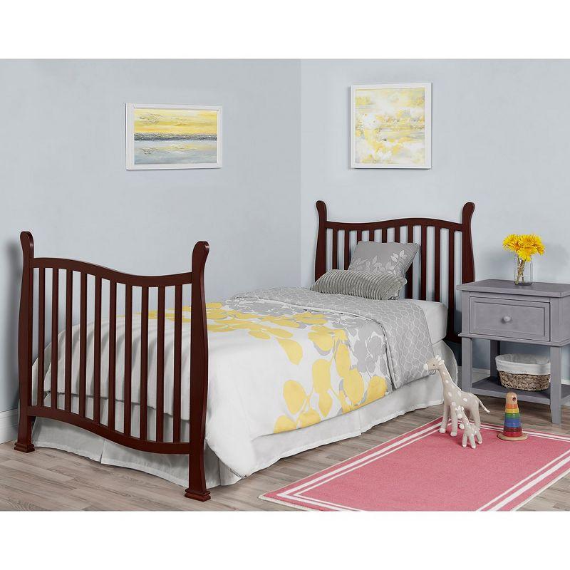 Espresso Pine 4-in-1 Convertible Mini Crib with Adjustable Mattress