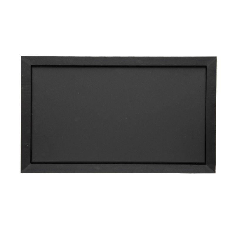 Sunnydaze Large Magnetic Chalkboard for Wall with Pine Frame and Chalk and Eraser - 36" x 24" - Black