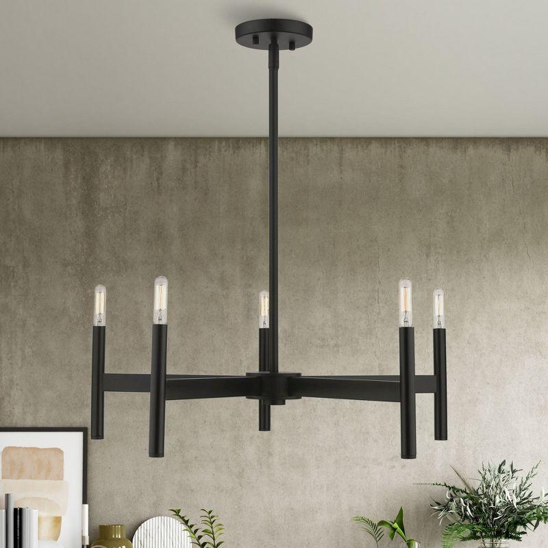 Livex Lighting Copenhagen 5 - Light Chandelier in  Black
