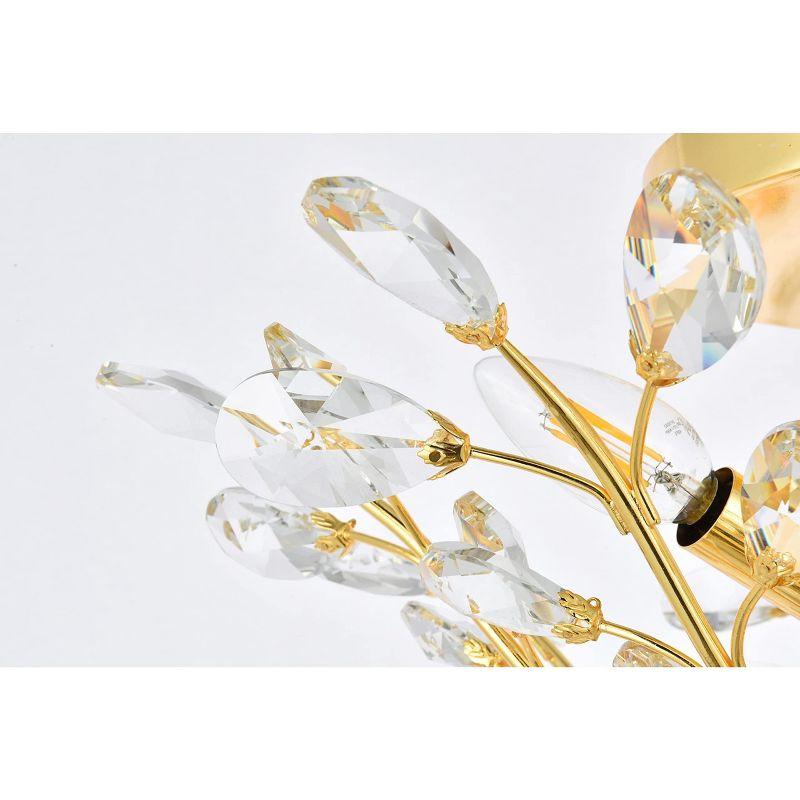 Elegant Lighting Orchid 4 light Dark Bronze Flush Mount Clear Royal Cut Crystal