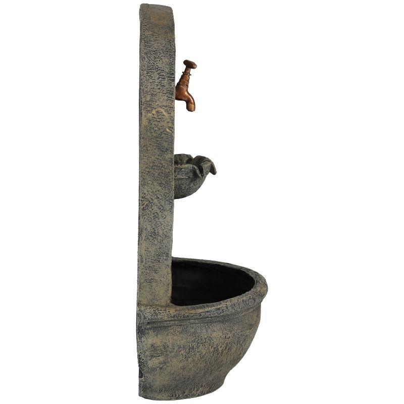 Sunnydaze 26"H Electric Polystone Messina Outdoor Wall-Mount Water Fountain