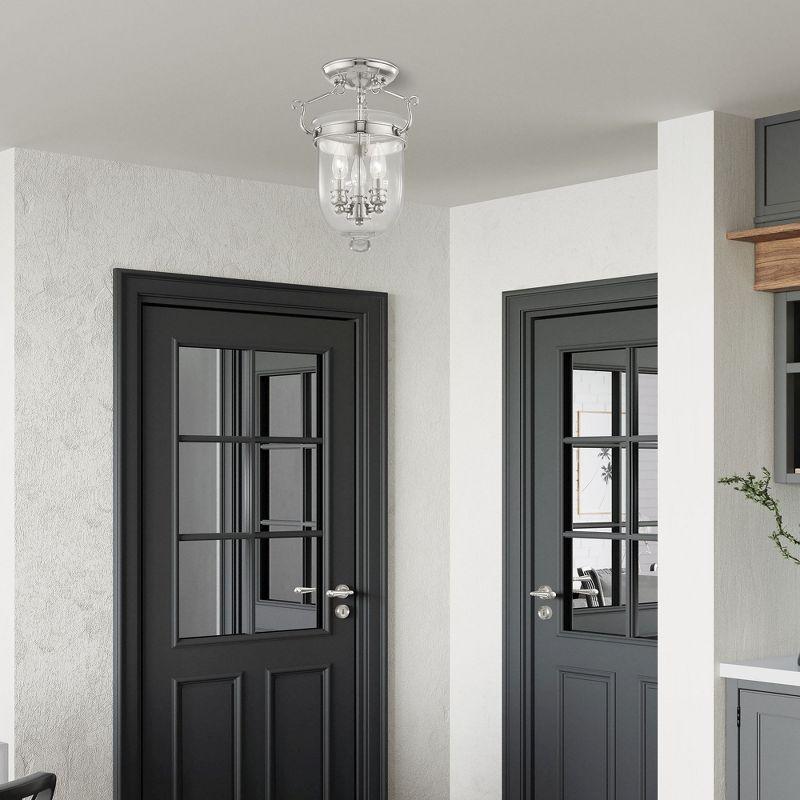 Livex Lighting Jefferson 3 - Light Flush Mount in  Polished Nickel