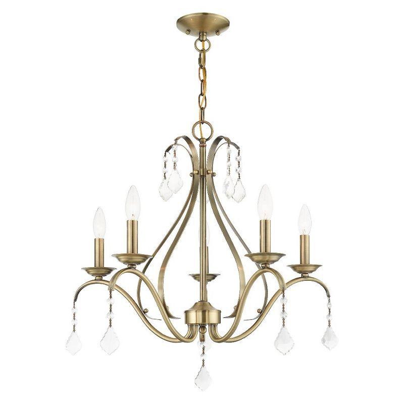 Livex Lighting Caterina 5 - Light Chandelier in  Antique Brass