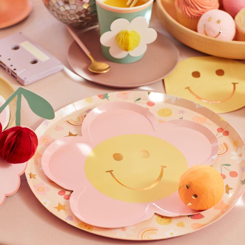 Meri Meri Happy Icons Flower Plates (Pack of 8)