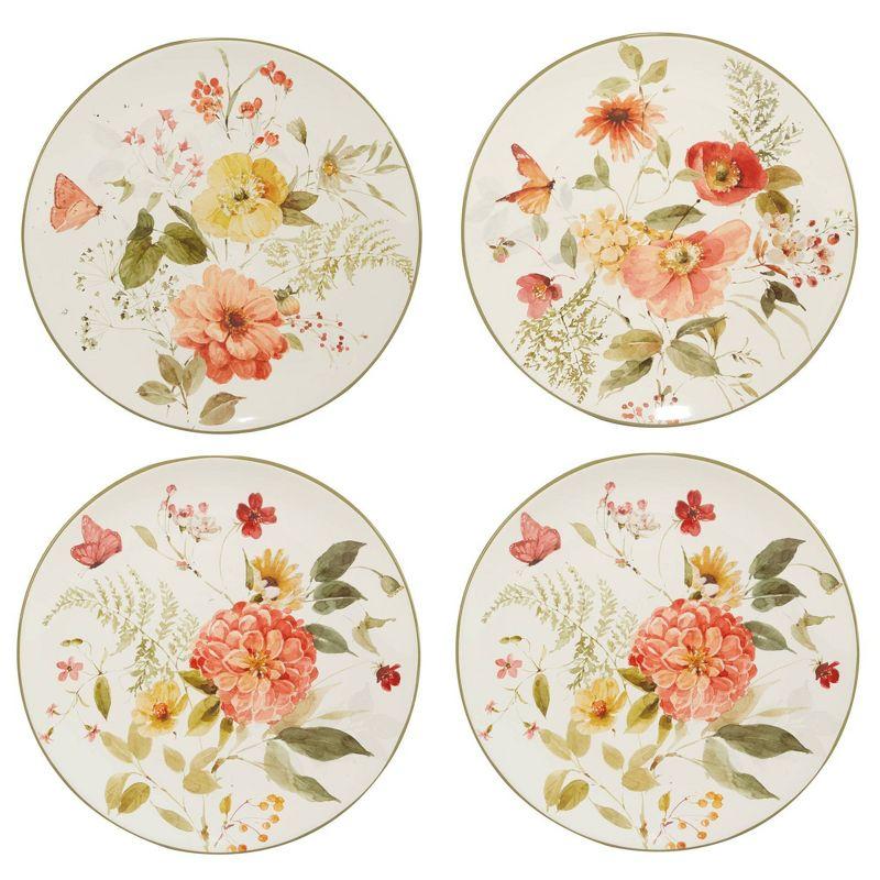 Nature's Song Ceramic Floral 16-Piece Dinnerware Set