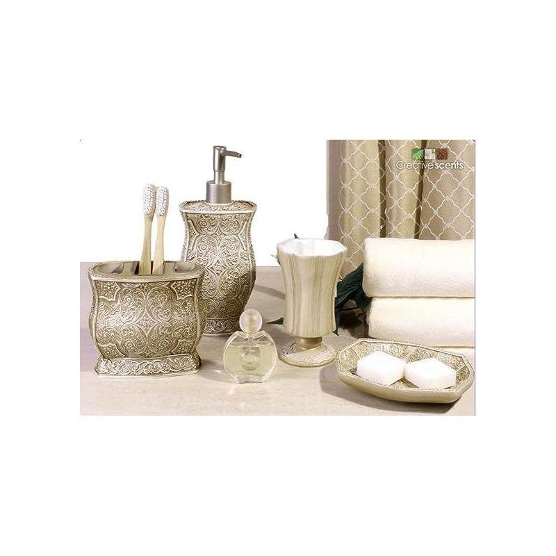 Creative Scents Beige Victoria Bathroom Accessories Set