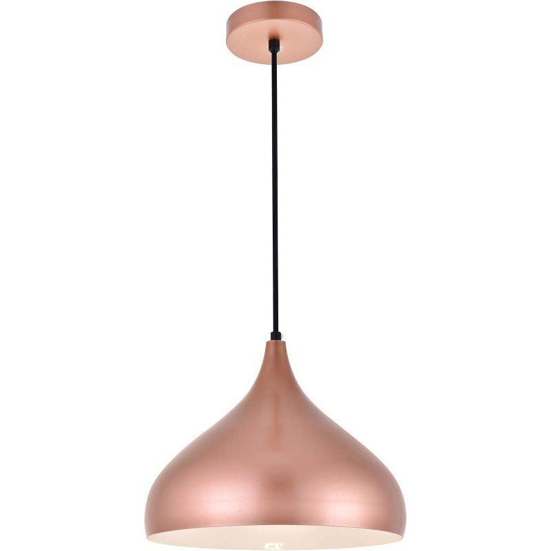 Elegant Lighting Circa 1 Light Honey Gold Pendant