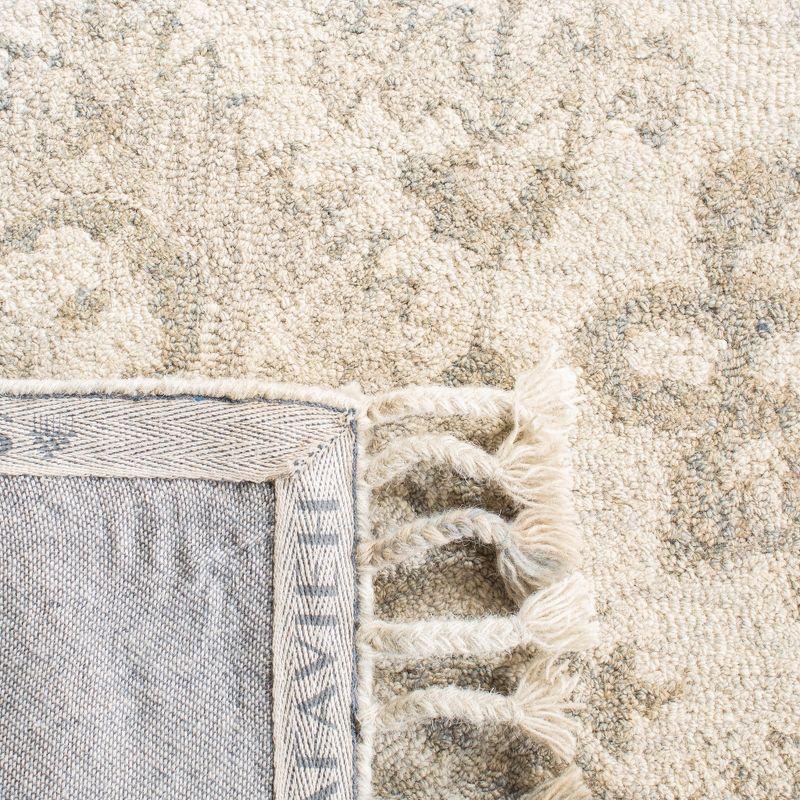 Hand-Tufted Artisan Wool Runner Rug in Light Grey - 2'3" x 5'