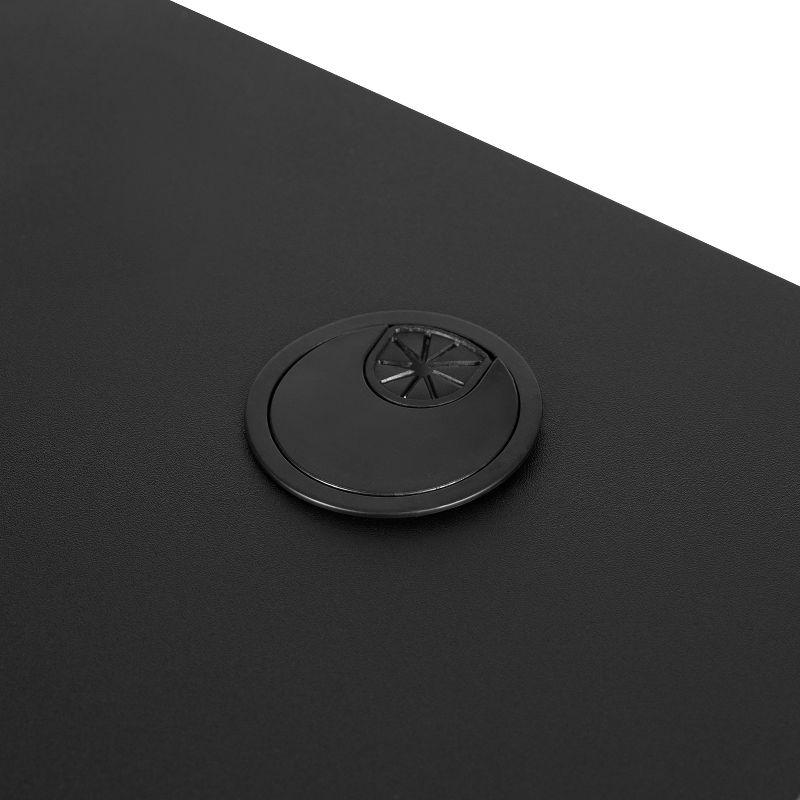 Flash Furniture Black Gaming Desk with Cup Holder, Headphone Hook, and Monitor/Smartphone Stand