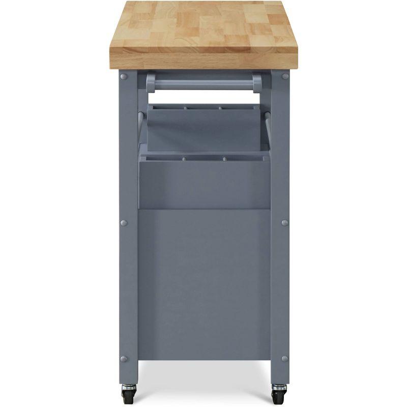 Gerolakkos ClickDecor Anson Kitchen Island Bar Cart with Storage