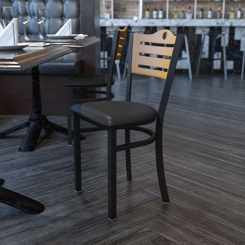 Red Barrel Studio® Slat Back Metal Restaurant Chair